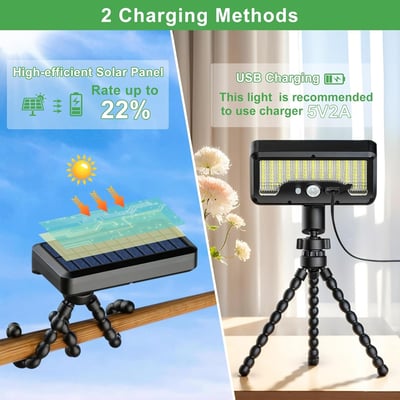 ☀️External Solar-powered LED Light Strip with Motion Sensor